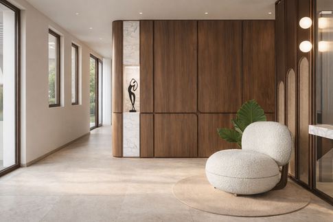 Ingresso in stile contemporaneo di 25 di EmmePi Architettura