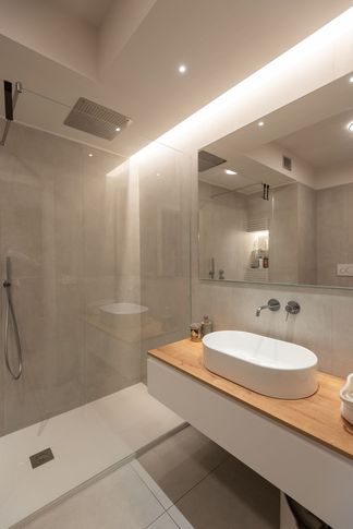 Bagno di Servizio in stile contemporaneo di 6 di Frame Farm - Architecture & Design Bagno di Servizio in stile contemporaneo di 6 di Frame Farm - Architecture & Design