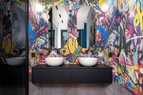 Bagno in stile moderno di 10 di atrestudio