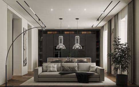 Open Space in stile contemporaneo di 90 di kkarchitecture