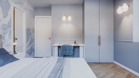 Camera da Letto in stile contemporaneo di 17 di Annalisa Carli Architetto