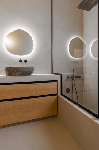 Bagno in stile soft industrial di 11 di Simona Fogalesi interior designer