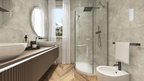 Bagno in stile contemporaneo di 6 di Nicoletta Russo Interior Designer
