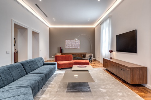 Soggiorno in stile contemporaneo di 60 di MOB Architects Soggiorno in stile contemporaneo di 60 di MOB Architects