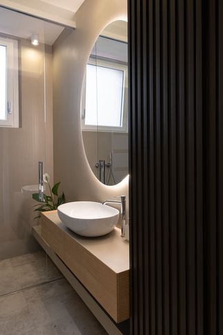 Bagno in stile contemporaneo di 9 di Abitacolo Interni Bagno in stile contemporaneo di 9 di Abitacolo Interni