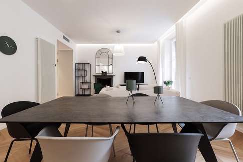 Open Space in stile glamour di 40 di Desearq studio - architettura e interior design Open Space in stile glamour di 40 di Desearq studio - architettura e interior design