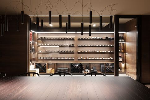 Cantina in stile minimal di 6 di Cariolato Arredamenti Cantina in stile minimal di 6 di Cariolato Arredamenti