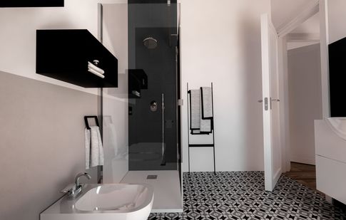 Bagno in stile moderno di 5 di Studio LABventinove
