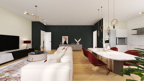 Open Space in stile art deco di 40 di Maria Cristina Orsi Architetto Open Space in stile art deco di 40 di Maria Cristina Orsi Architetto