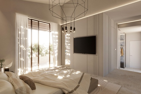 Camera da Letto in stile contemporaneo di 23 di EmmePi Architettura