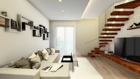 Open Space in stile contemporaneo di 56 di think in Yellow - interior design