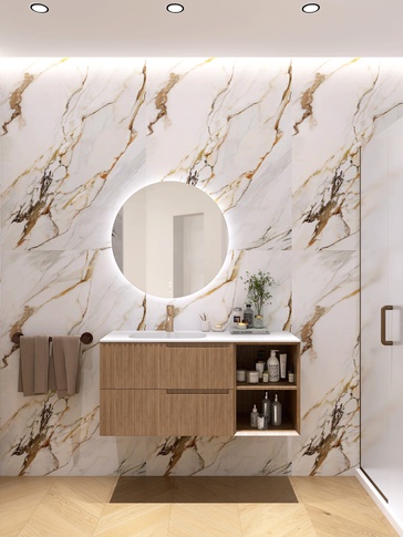 Bagno in stile contemporaneo di 8 di Wephouse