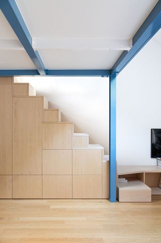 Open Space in stile contemporaneo di 35 di Giulia Dagheti Architetto