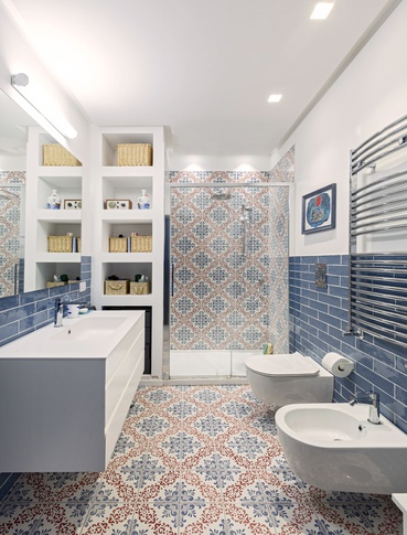 Bagno in stile contemporaneo di 5 di Sara Fabbroni Architetto Bagno in stile contemporaneo di 5 di Sara Fabbroni Architetto