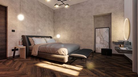 Camera da Letto in stile contemporaneo di 18 di Studio LABventinove