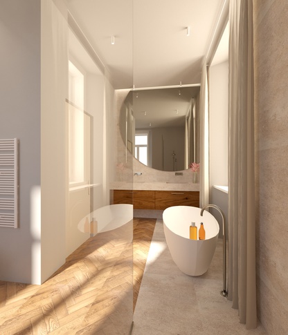 Bagno in stile japandi di 12 di EmmePi Architettura