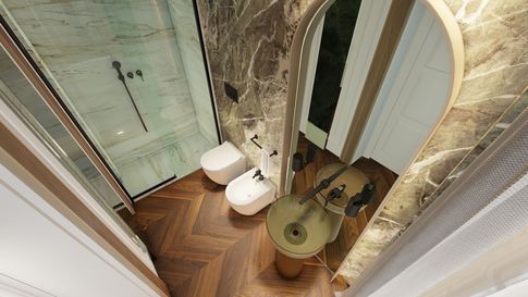 Bagno in stile contemporaneo di 10 di Salvatore Sito Interior Designer