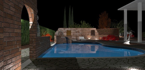 Piscina in stile contemporaneo di 50 di Stefano Bergami studio interior design Piscina in stile contemporaneo di 50 di Stefano Bergami studio interior design