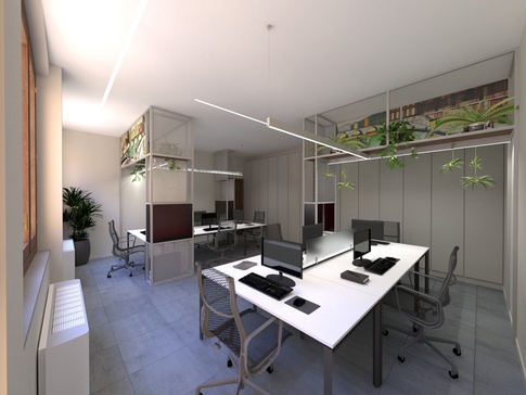 Open Space in stile contemporaneo di 37 di Francesca Boglio Architetto