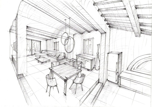 Open Space in stile mediterraneo di 75 di MICHELE VOLPI STUDIO INTERIOR DESIGN