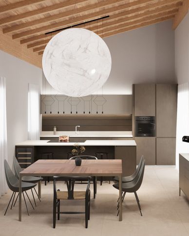 Open Space in stile contemporaneo di 58 di Cariolato Arredamenti