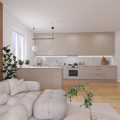 Open Space in stile contemporaneo di 33 di Interior bloom studio