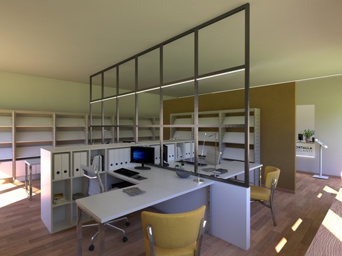 Open Space in stile contemporaneo di 42 di Francesca Boglio Architetto