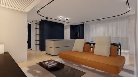 Open Space in stile contemporaneo di 40 di Areadieci architettura