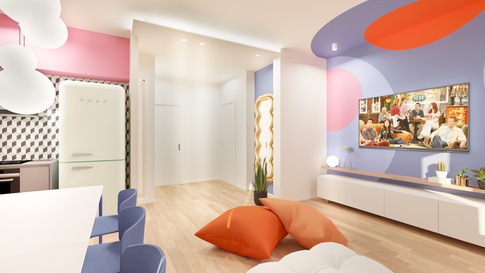 Open Space in stile pop art di 36 di Stefano Bergami studio interior design Open Space in stile pop art di 36 di Stefano Bergami studio interior design