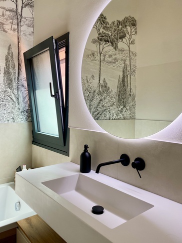 Bagno in stile moderno di 5 di SuMisura Architetti