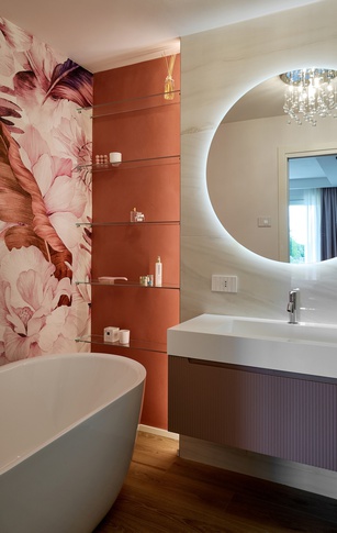 Bagno in stile contemporaneo di 5 di DQA Studio di architettura