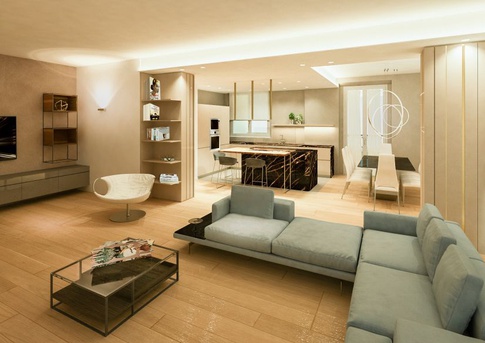 Open Space in stile moderno di 60 di MICHELE VOLPI STUDIO INTERIOR DESIGN