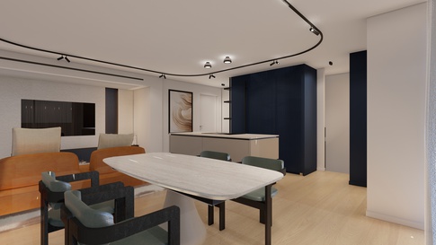 Open Space in stile contemporaneo di 40 di Areadieci architettura