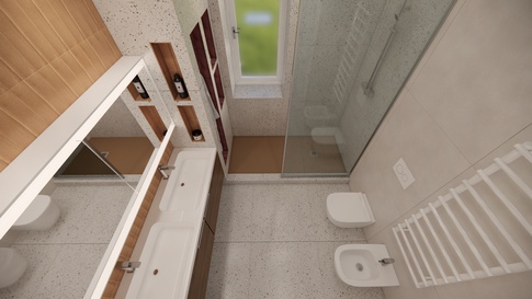 Bagno in stile contemporaneo di 8 di Studio Gaetano Riccardelli Bagno in stile contemporaneo di 8 di Studio Gaetano Riccardelli