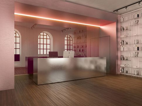 Ingresso in stile industriale di 110 di TACTO estudio