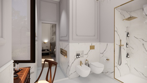 Bagno in stile classico di 11 di Maison Monrò