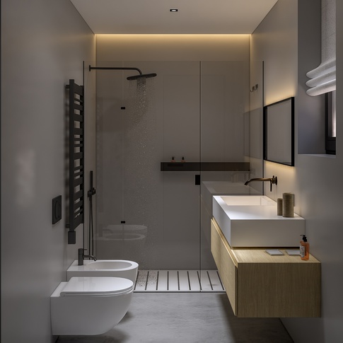 Bagno in stile moderno di 5 di 1507 Interior studio