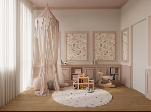 Cameretta Bambini in stile contemporaneo di 19 di EmmePi Architettura