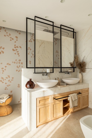 Bagno in stile naturale di 7 di èdoc architects