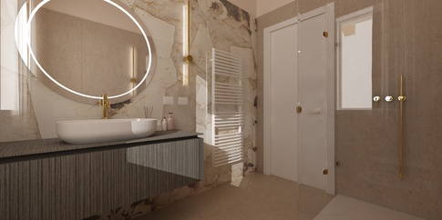 Bagno in stile contemporaneo di 6 di SAMANTHA PASTRELLO INTERIOR DESIGN Bagno in stile contemporaneo di 6 di SAMANTHA PASTRELLO INTERIOR DESIGN