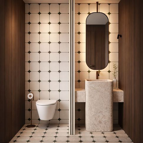 Bagno in stile japandi di 16 di EmmePi Architettura