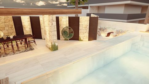 Piscina in stile contemporaneo di 100 di Salvatore Sito Interior Designer