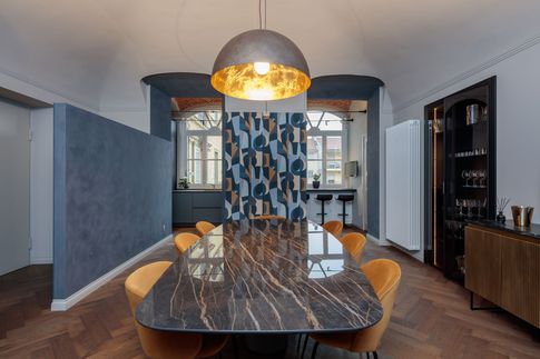 Sala da Pranzo in stile contemporaneo di 20 di Castelli Sasso architetti