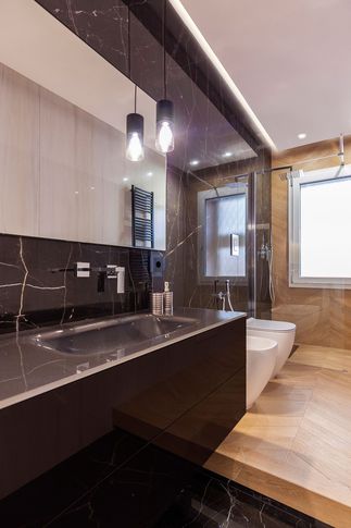 Bagno in stile eclettico di 12 di Pucciarelli Architetti Bagno in stile eclettico di 12 di Pucciarelli Architetti