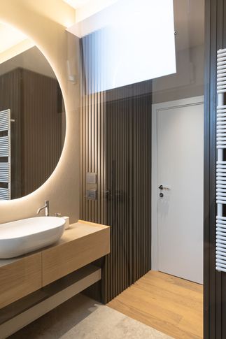 Bagno in stile contemporaneo di 9 di Abitacolo Interni Bagno in stile contemporaneo di 9 di Abitacolo Interni