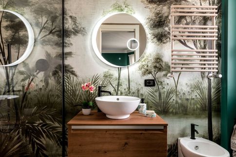 Bagno in stile moderno di 5 di Equus Architects