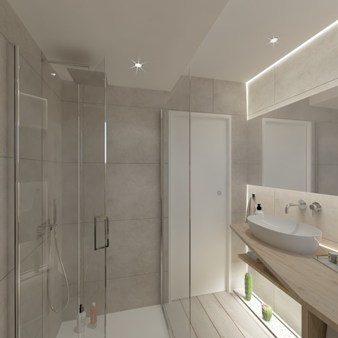 Bagno in stile mediterraneo di 4 di SG Architetti