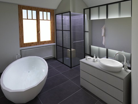 Bagno in stile contemporaneo di 10 di Francesca Boglio Architetto Bagno in stile contemporaneo di 10 di Francesca Boglio Architetto