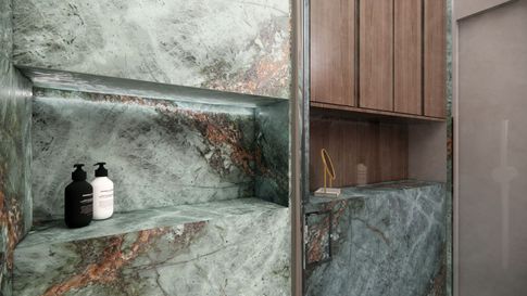 Bagno in stile contemporaneo di 6 di Facta Studio Architetti Milano