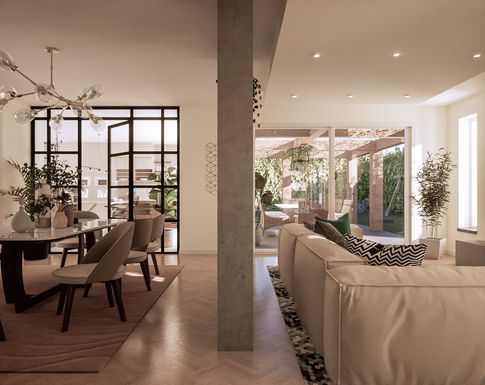 Open Space in stile contemporaneo di 50 di Caterina Scamardella Architetto Open Space in stile contemporaneo di 50 di Caterina Scamardella Architetto